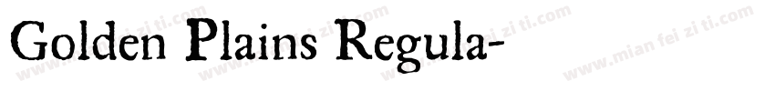 Golden Plains Regula字体转换